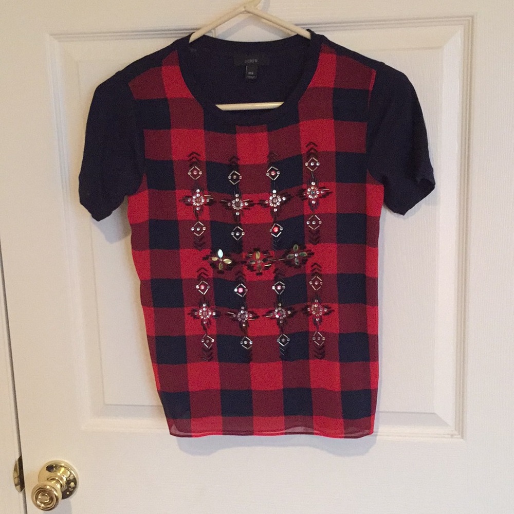 J. Crew top with beading